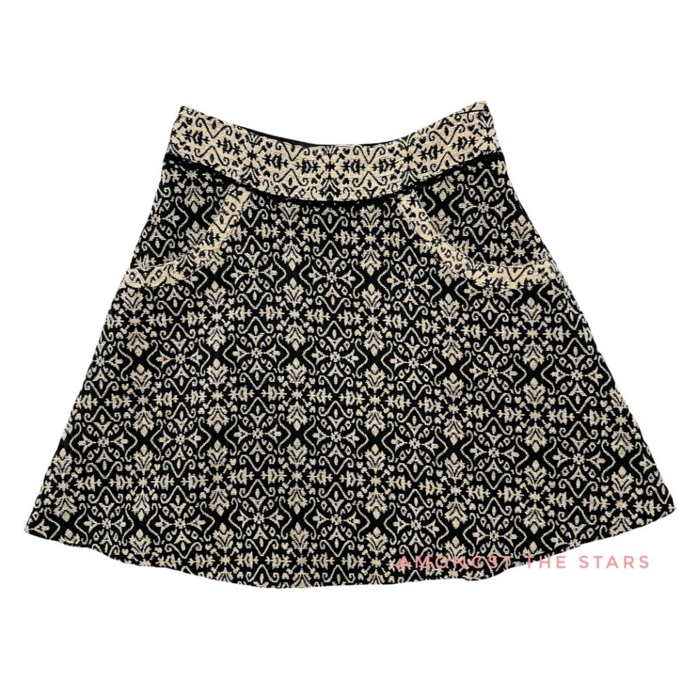 Free People Carpet Bag Black Jacquard Mini Skirt - Picture 8 of 12